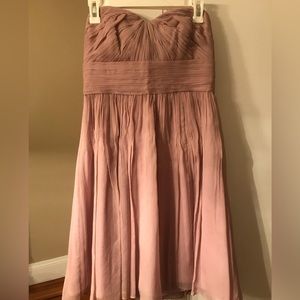 Jcrew strapless chiffon dress